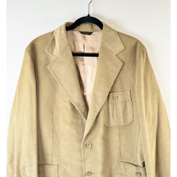 VINTAGE Levis Wildfire Mens Blazer Brown Corduroy Sports Coat Suit Jacket 42L - Picture 4 of 9
